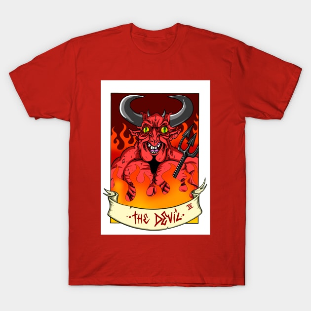 The devil tarot T-Shirt by Brownlazer